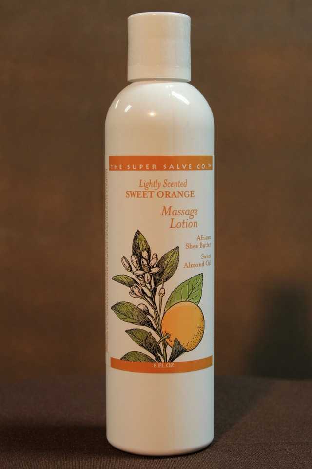 Slightly Scented/Sweet Orange Massage Lotion 8 oz. - The Super Salve Co.