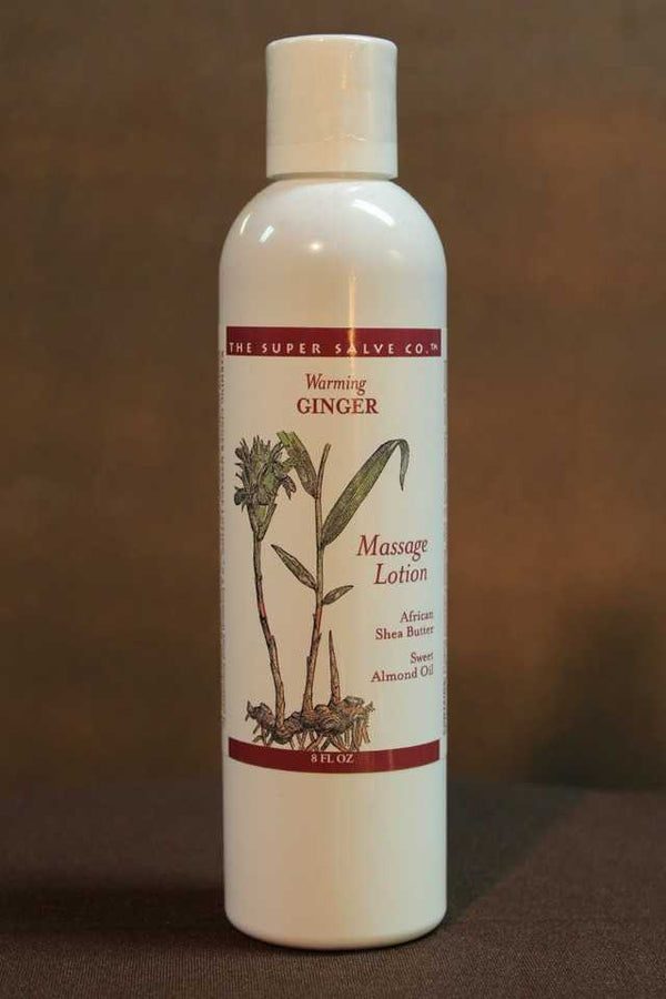 Warming Massage Lotion with Ginger - 8 oz - The Super Salve Co.