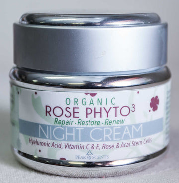 Organic Night Cream with Hyaluronic Acid -2oz  - Peak Scents