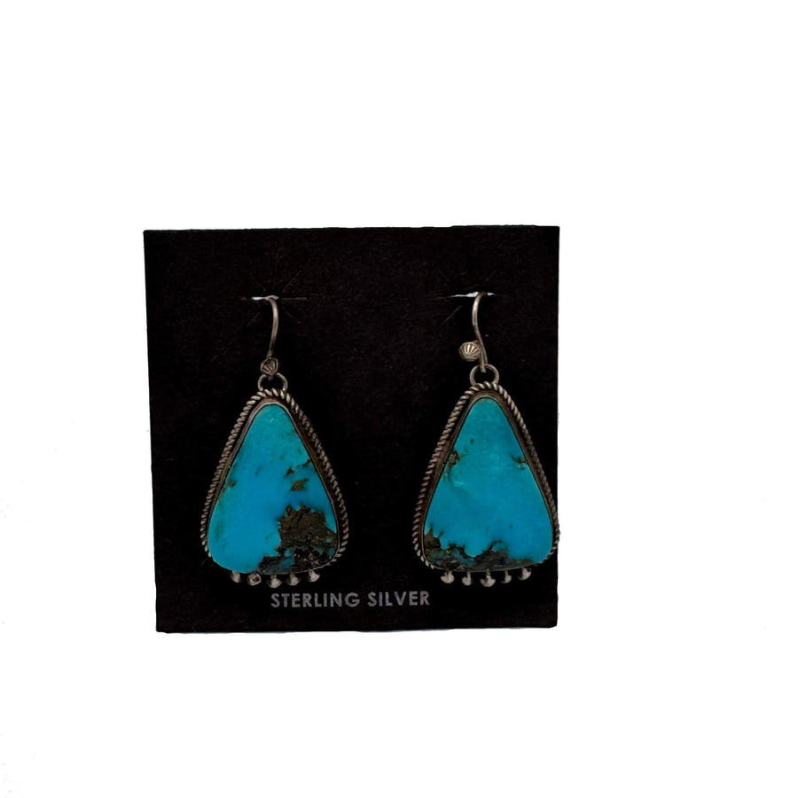 1960's Mined Blue Diamond Earrings