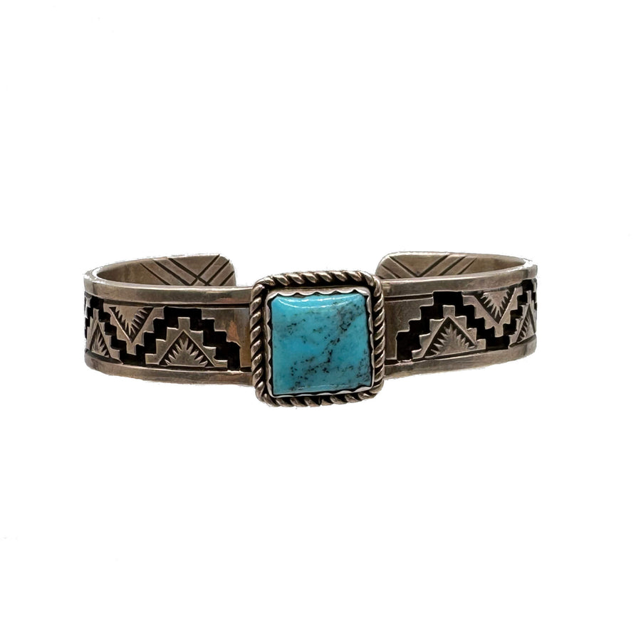Beautiful Inlay and Turquoise Bracelet by Wes Begay