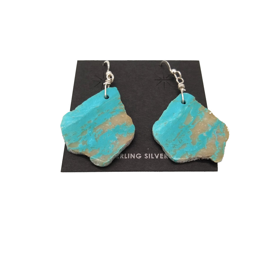 Gorgeous Turquoise Slab Earrings