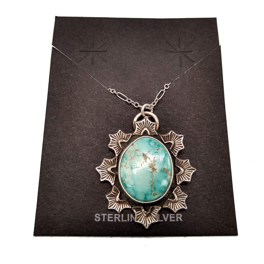 Unique Turquoise and Silver Pendant