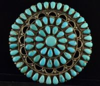 Turquoise Cluster Pin