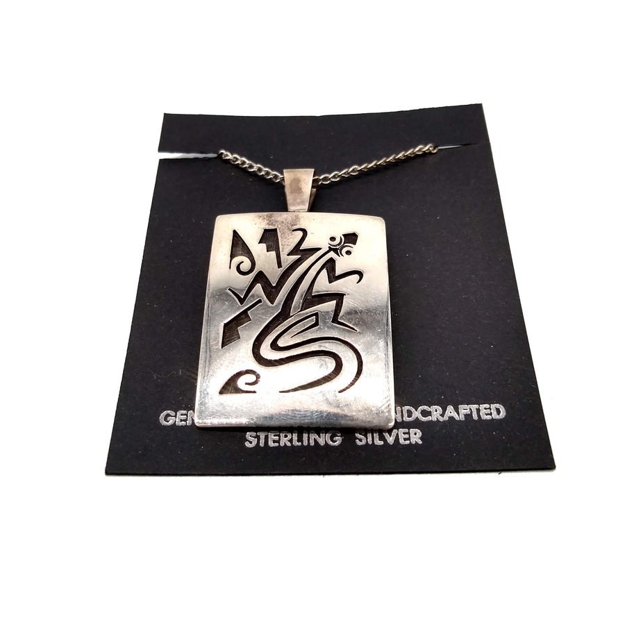 Hopi Overlay Lizard Pendant