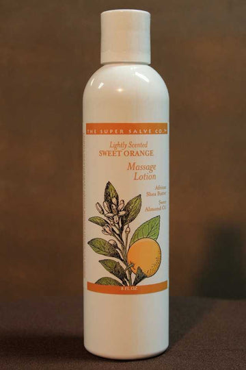 Slightly Scented/Sweet Orange Massage Lotion 8 oz.  - The Super Salve Co.