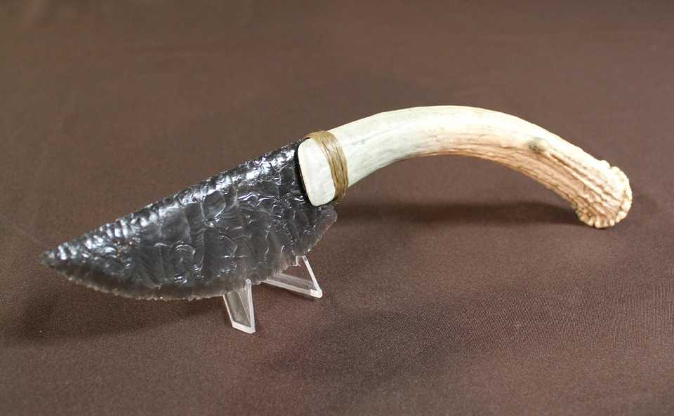 Davis Creek Obsidian and Mule Deer Knife  - Scott Cannon