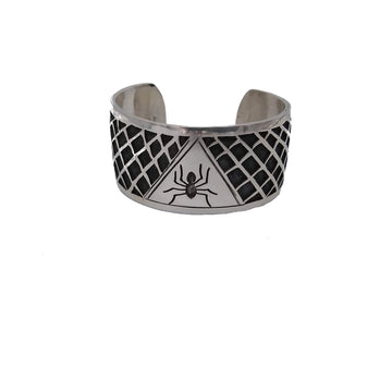 Spectacular Hopi Overlay Spider Cuff Bracelet