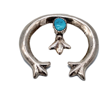 Sterling Silver and Turquoise Naja Pendant