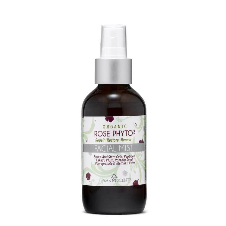 Organic Rose Phyto Facil Mist against a white backgrounds