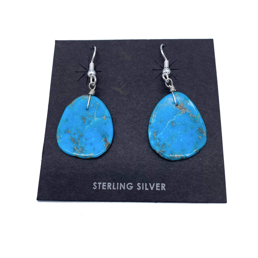 Bright Blue Turquoise Earrings