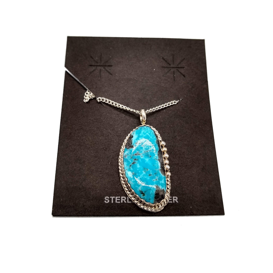 Bright Blue Turquoise Pendant