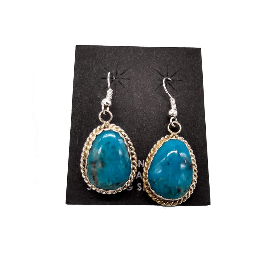 Turquoise and Silver Turquoise Earrings