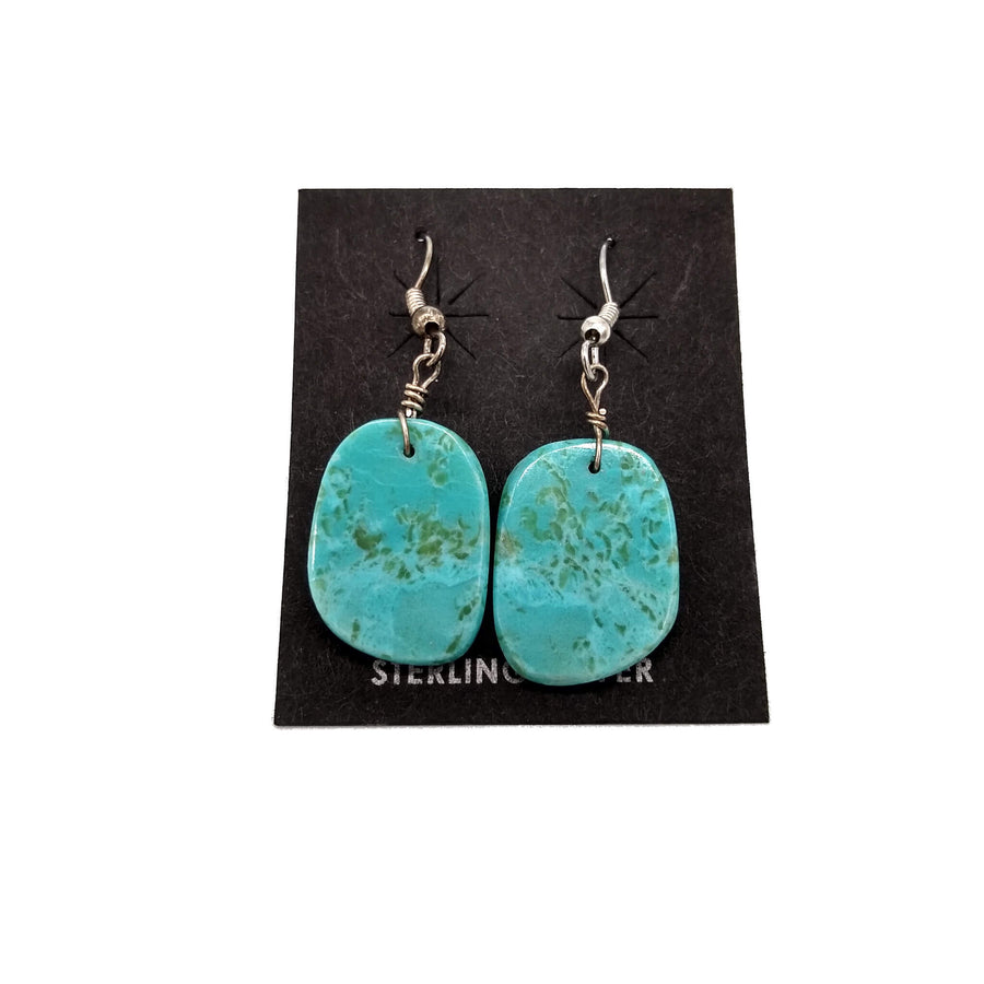 Beautiful Medium Turquoise Slab Earrings