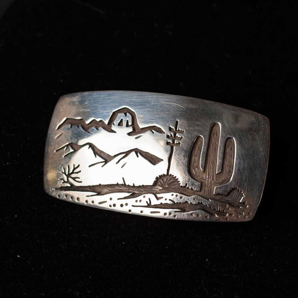 Desert Landscape Belt Buckle 2  - Rick Manuel