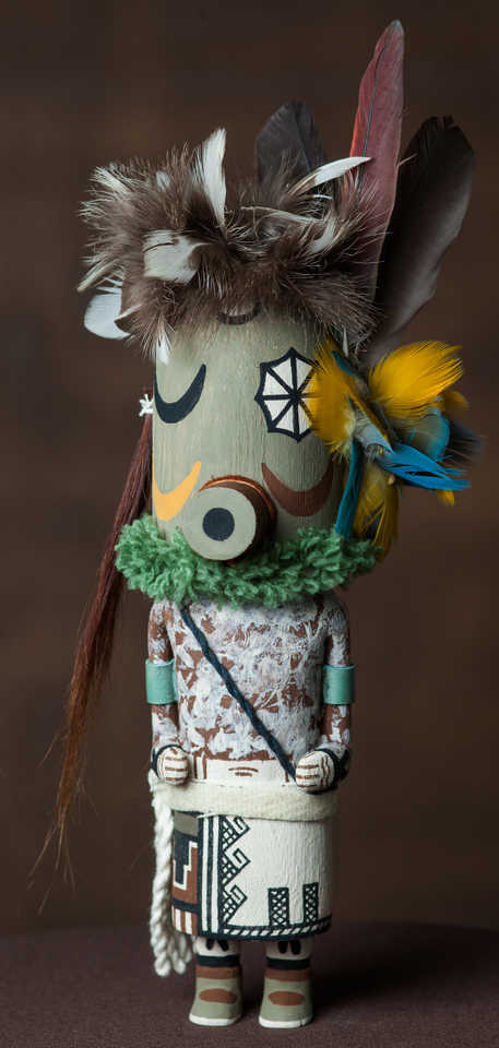 Mahsi Uhvuh, Grey Tea Katsina by Tayron Polequaptewa