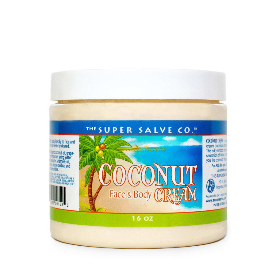 Coconut Cream for Face and Body by The Super Salve Co. 16 oz. plastic tub