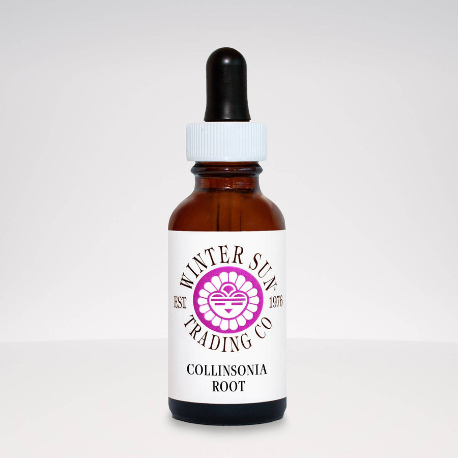 Collinsonia Root herbal tincture 1 oz. - Winter Sun Trading Co.