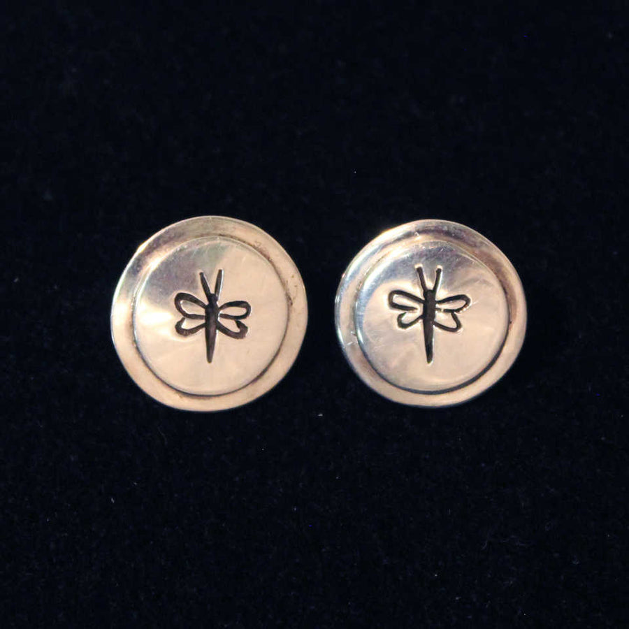 Dragonflies Silver Overlay Earrings