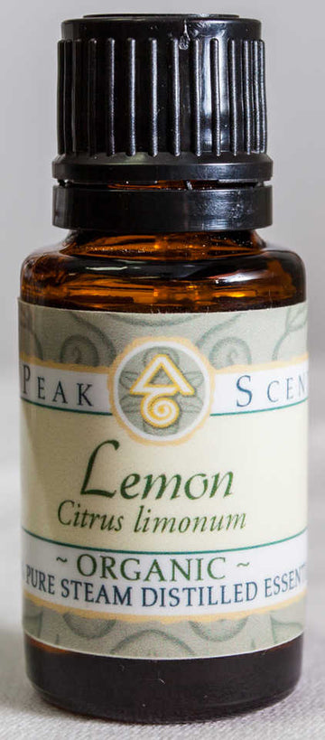 Organic Lemon Essential Oil - 15 mL  - Peak Scents