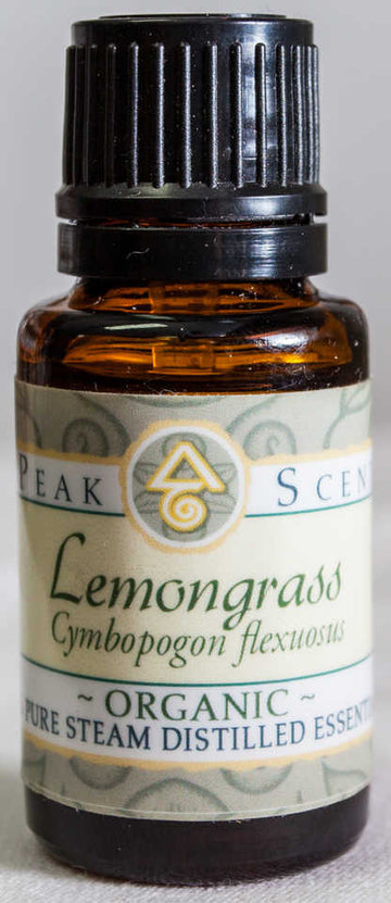 Organic Lemongrass Essential Oil - 15 mL  - Peak Scents