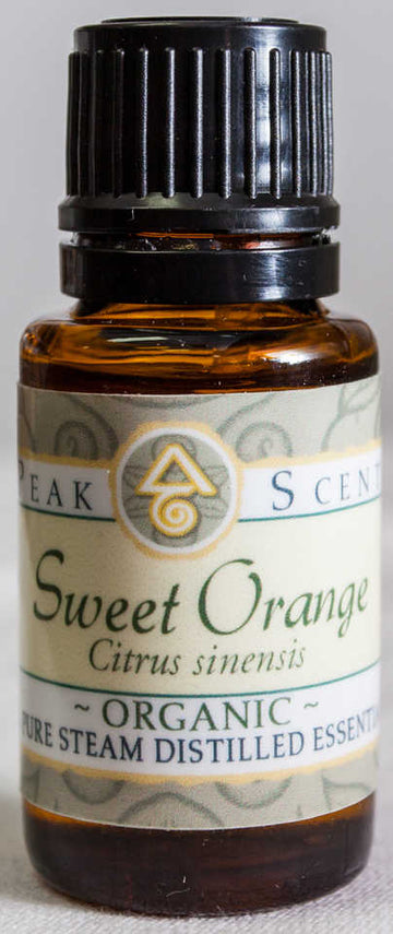 Organic Sweet Orange Essential Oil - 15 mL  - Peak Scents