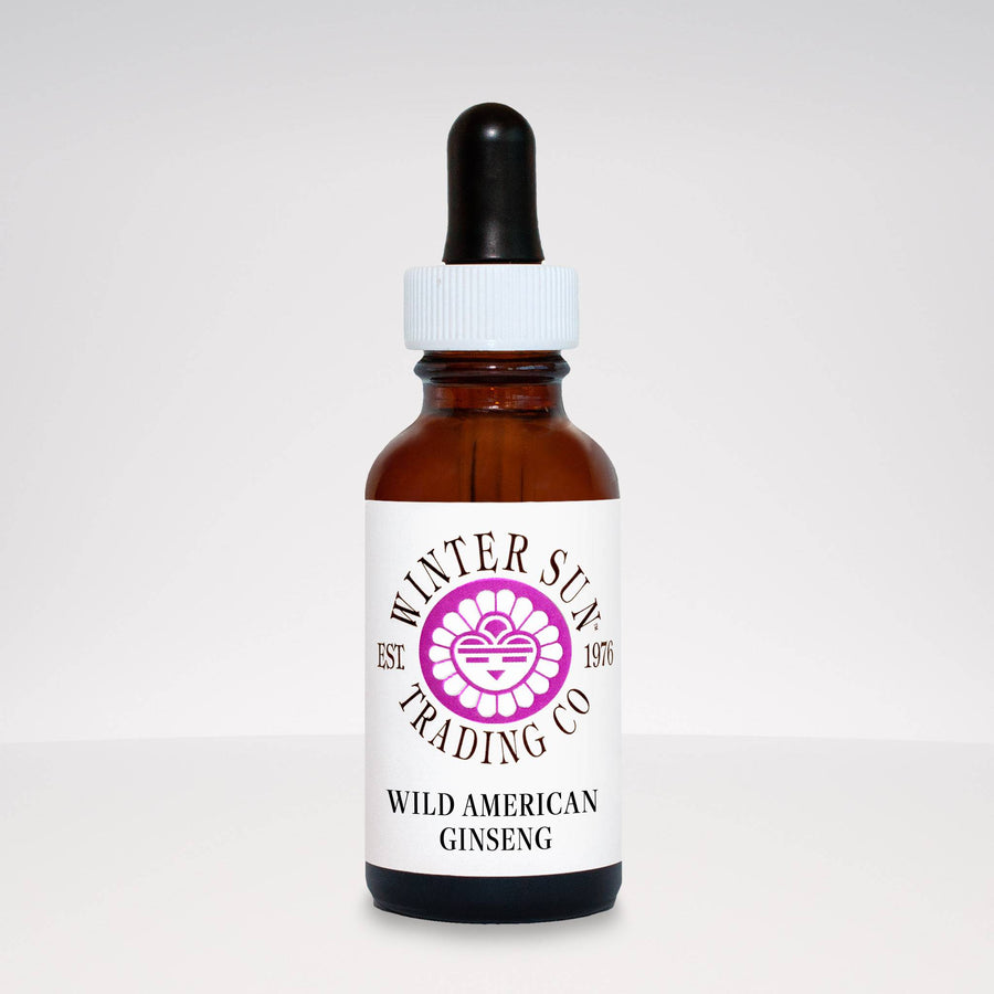 Wild American Ginseng herbal tincture 1 oz. - Winter Sun Trading Co.